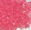 50g 5x4x2mm Hot Pink Lined Crystal Tile Beads